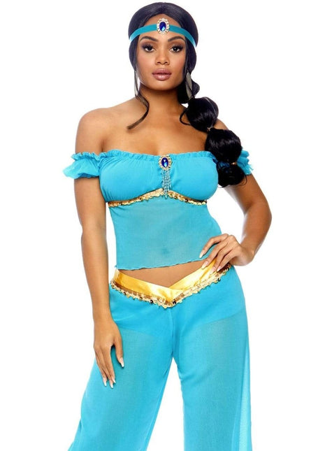Prinses Jasmine Kostuum Blauw Dames Leg Avenue - Partywinkel - 714718438283