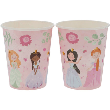 Prinsessen Beker 250ml 8st van Folat koop je bij Partywinkel