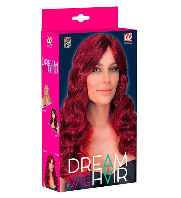 Pruik Droomhaar Taylor Rood van Widmann koop je bij Partywinkel