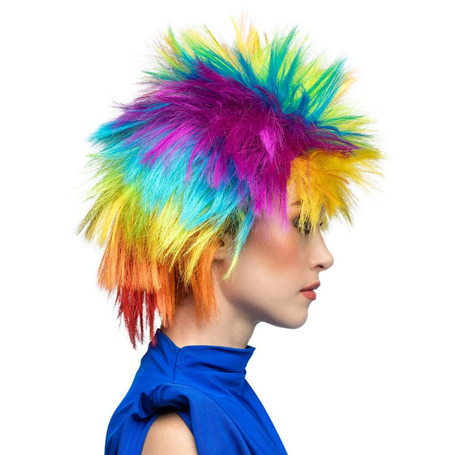 Pruik Punky rainbow van Boland koop je bij Partywinkel