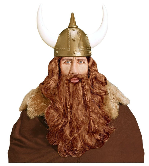 Pruik Viking Met Baard En Snor van Widmann koop je bij Partywinkel