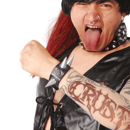 Punk Armband 12cm van Fiestas Guirca koop je bij Partywinkel