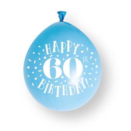 10ct Happy 60th Birthday 23cm Latex Balloons