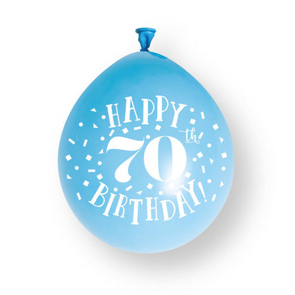 10ct Happy 70th Birthday 23cm Latex Balloons