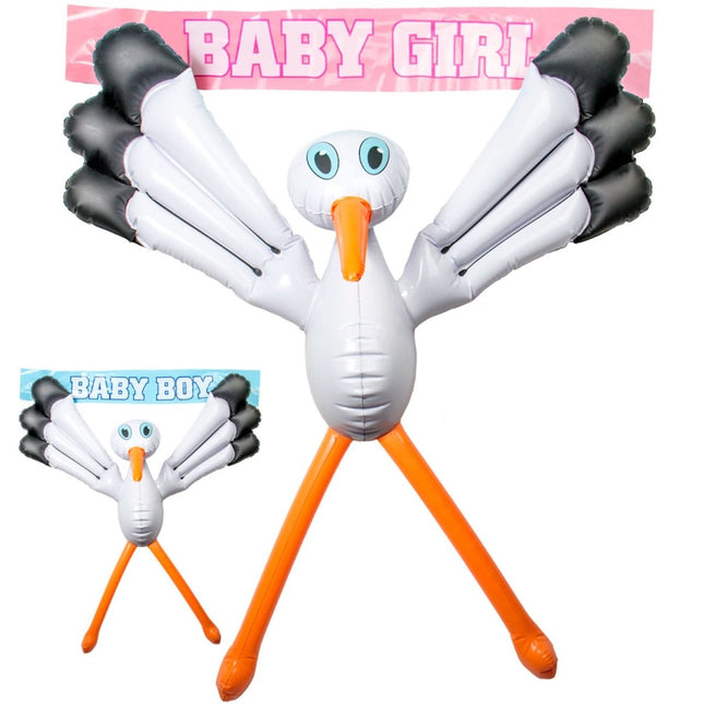 Raam Ooievaar Opblaasbaar 70cm - Partywinkel - 8714572202756