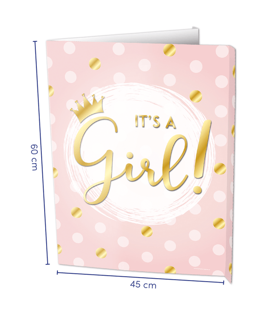 Raambord It's a Girl! 60cm van Paper Dreams koop je bij Partywinkel
