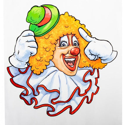 Raamsticker Clowngroene Hoed 40cm van PartyXplosion koop je bij Partywinkel
