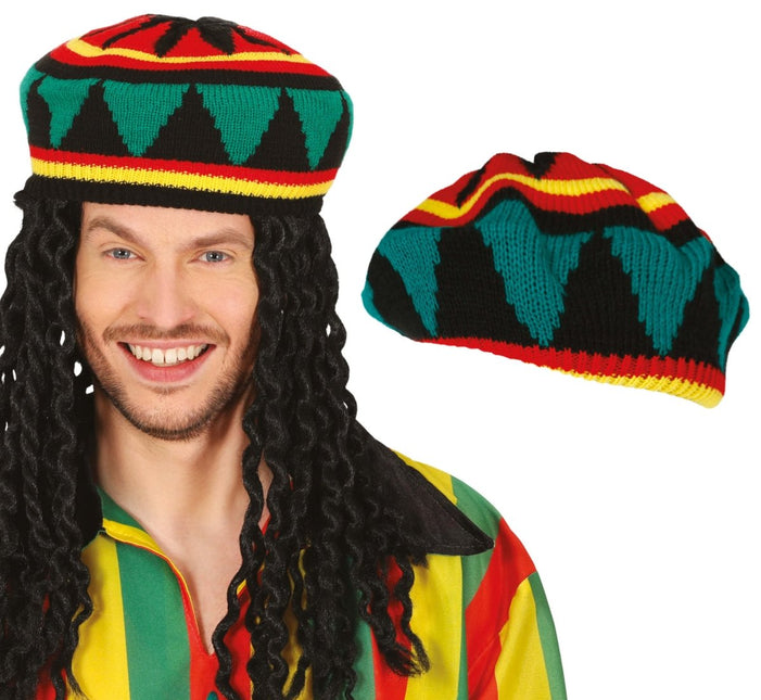 Rasta Muts Rood Groen - Partywinkel - 8434077138168