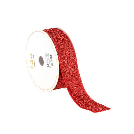 Rote Schleife Glitter 25Mm 3m