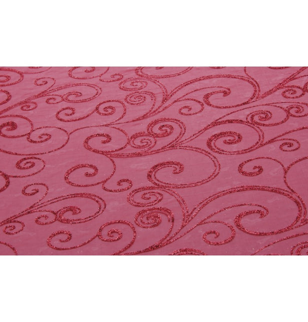 Roter Tischläufer Glitter 5M 36cm