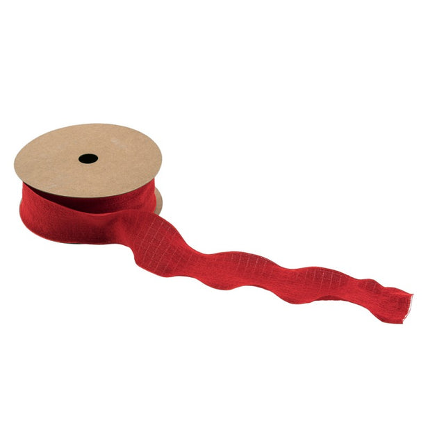 ROTES FALTIGES BAND 4 CM X 10 M