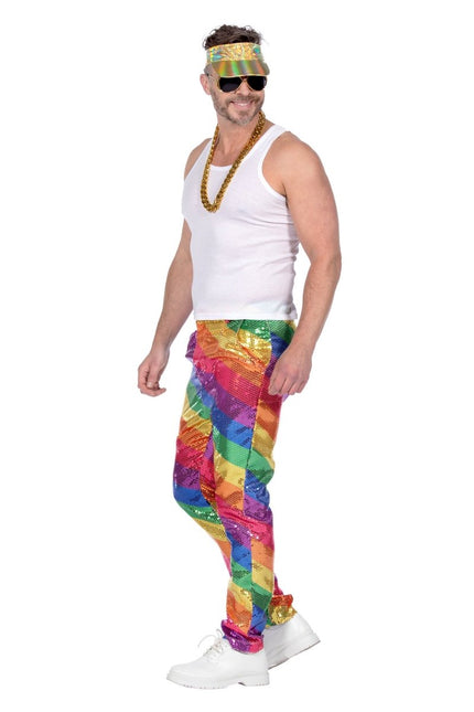 Regenboog Broek Heren van Wilbers & Wilbers koop je bij Partywinkel