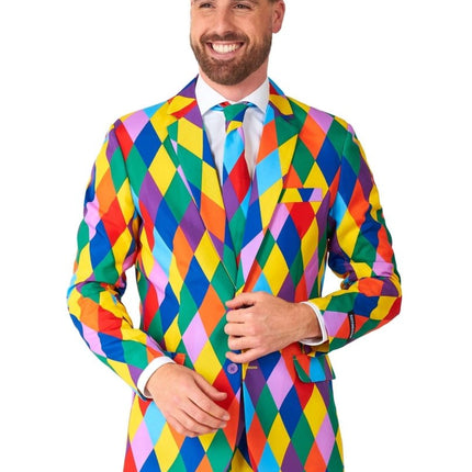 Regenboog Clown Pak Heren Suitmeister van Suitmeister koop je bij Partywinkel