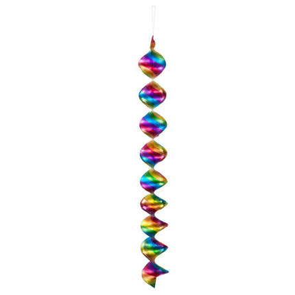 Regenboog Hangdecoratie Spiralen 60cm 4st van Boland koop je bij Partywinkel