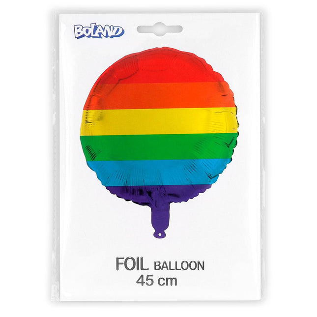 Regenboog Helium Ballon Dubbelzijdig Leeg 45cm van Boland koop je bij Partywinkel