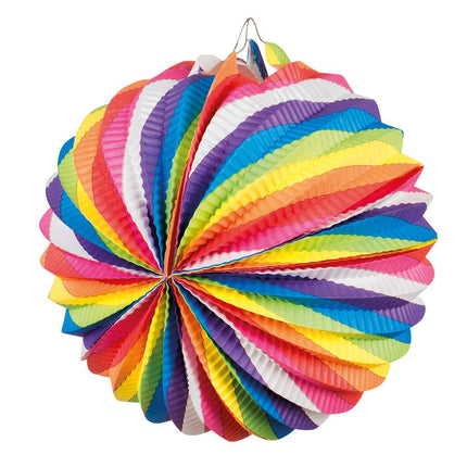 Regenboog Lampionnen Ballon 22cm 12st van Boland koop je bij Partywinkel