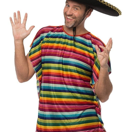 Regenboog Poncho Polyester van Partychimp koop je bij Partywinkel