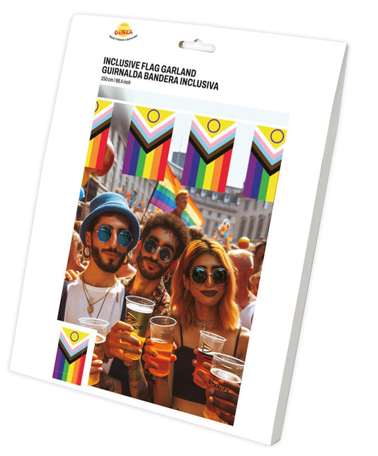 Regenboog Slinger 2,5m - Partywinkel - 8434077312063