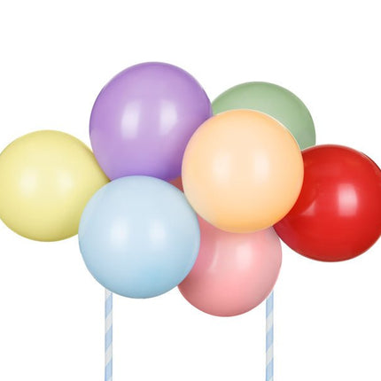 Regenboog Taarttopper Ballonnen 29cm van Partydeco koop je bij Partywinkel