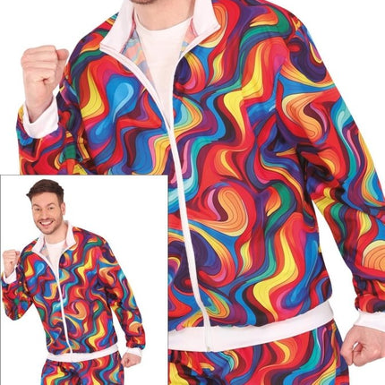 Regenboog Trainingspak Fout Heren - Partywinkel - 8434077860847