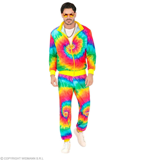 Regenboog Trainingspak Fout Tie Dye - Partywinkel - 8003558451111