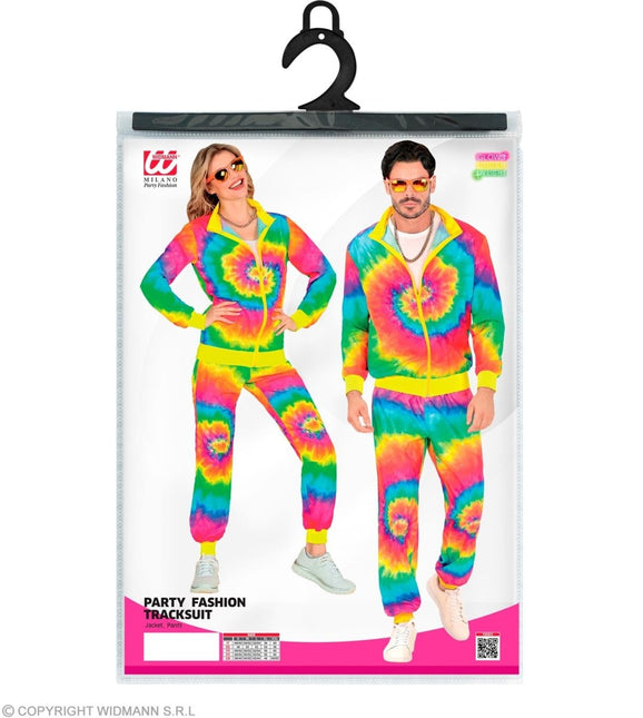 Regenboog Trainingspak Fout Tie Dye - Partywinkel - 8003558451111