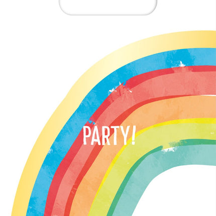 Regenboog Uitdeelzakjes 21cm 6st van Procos koop je bij Partywinkel