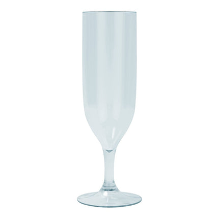 Reusable Semi Tranparent Glasses Reusable Semi Tranparent Champagne Glasses In Light Blue Color 2St van Procos koop je bij Partywinkel