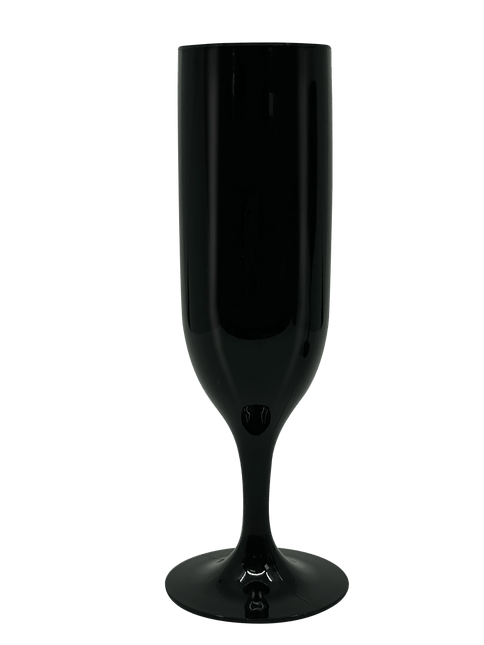 Reusable Solid Color Glasses Reusable Champagne Glasses In Black Color 2St van Procos koop je bij Partywinkel