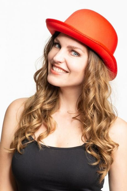 Rode Bolhoed Satijn van Partychimp koop je bij Partywinkel