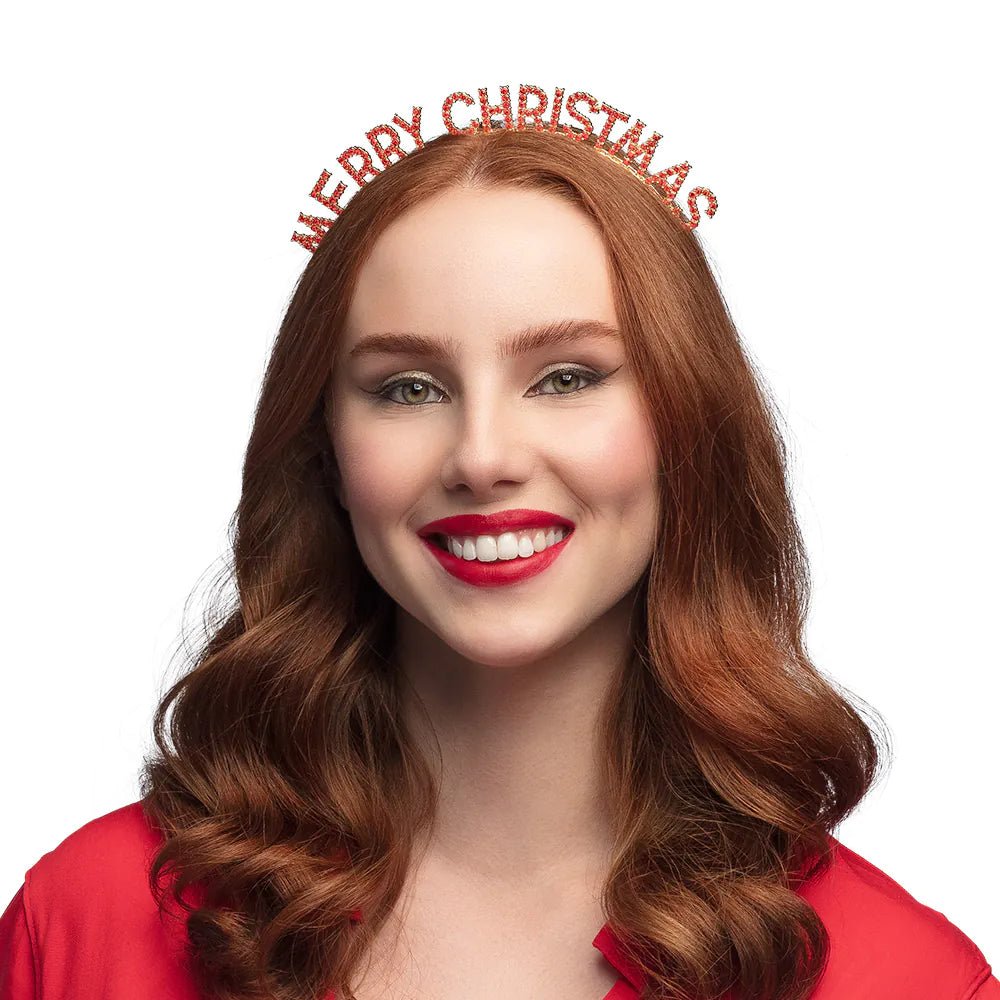 Roter Haarreif Frohe Weihnachten – Partywinkel