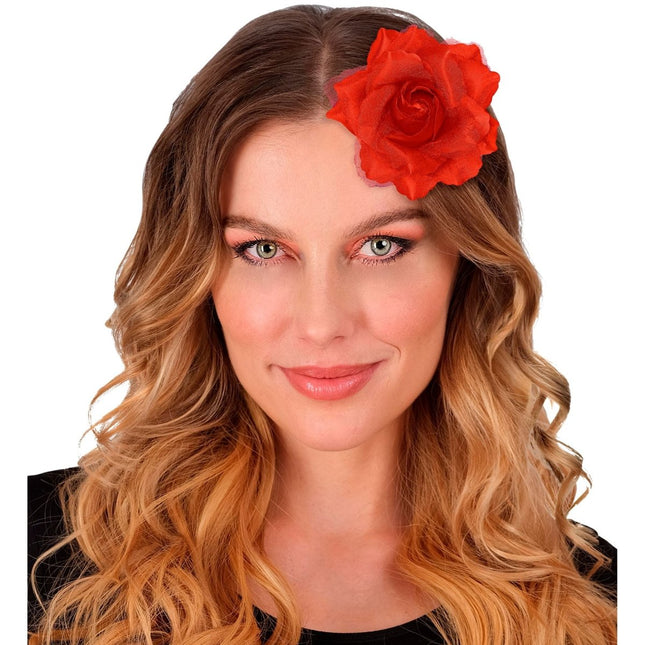 Rode Haarbloem van Widmann koop je bij Partywinkel