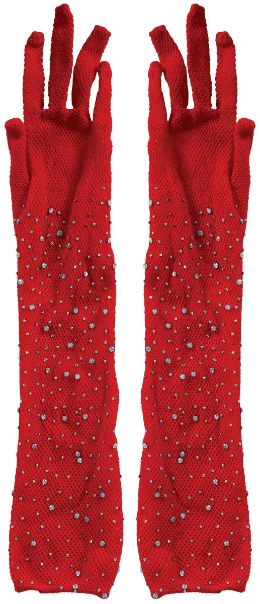 handschuhe glitzer Rote Handschuhe Glitter 30cm – Partywinkel