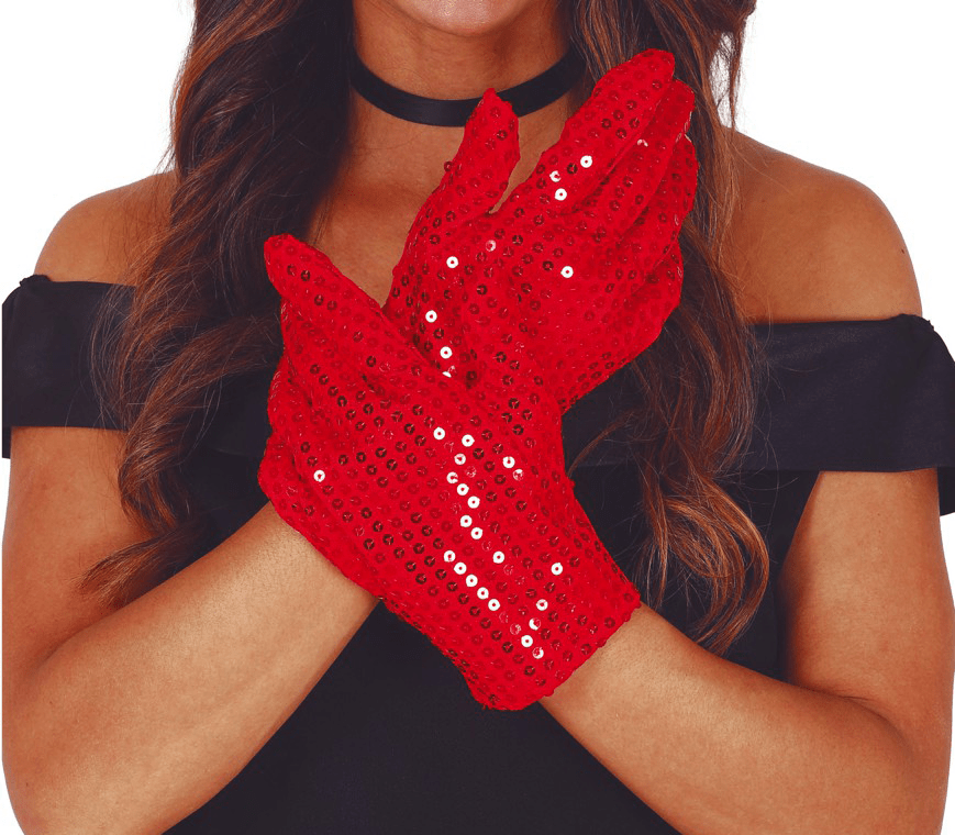 roter schal und handschuhe Rote Handschuhe Pailletten 22cm – Partywinkel