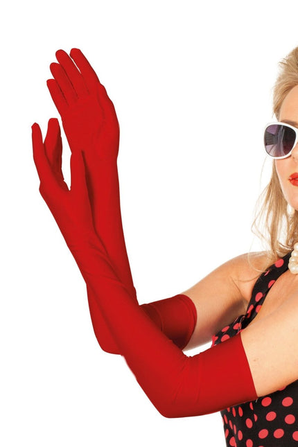 handschuhe rot lang Rote Handschuhe Satin Lang – Partywinkel
