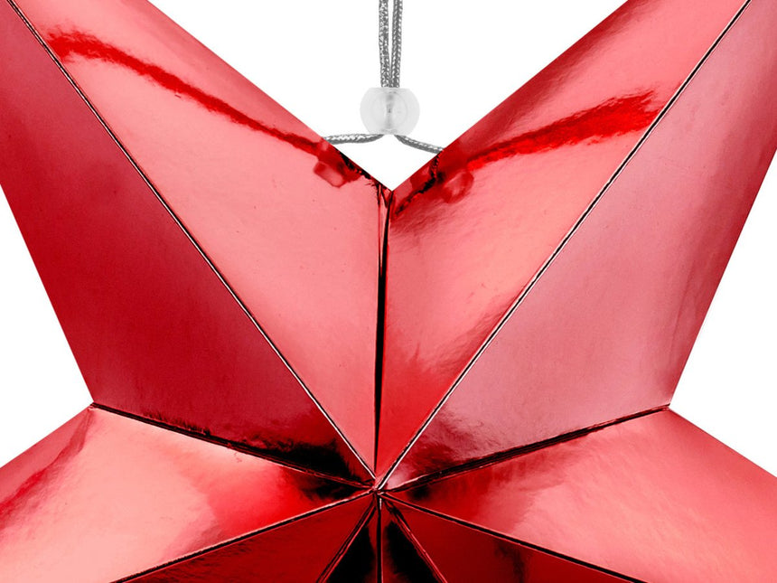 Rode Lampion Ster 70cm van Partydeco koop je bij Partywinkel