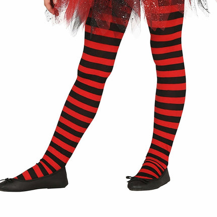 Rode Legging Gestreept Kind van Fiestas Guirca koop je bij Partywinkel
