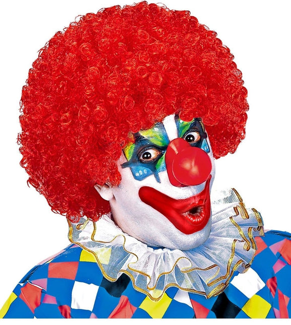 Rode Pruik Clown Krullen van Widmann koop je bij Partywinkel