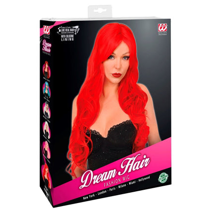 Rode Pruik Lang Haar Slag van Widmann koop je bij Partywinkel