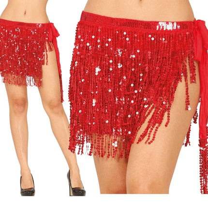 Rode Rok Pailletten - Partywinkel - 8434077272022