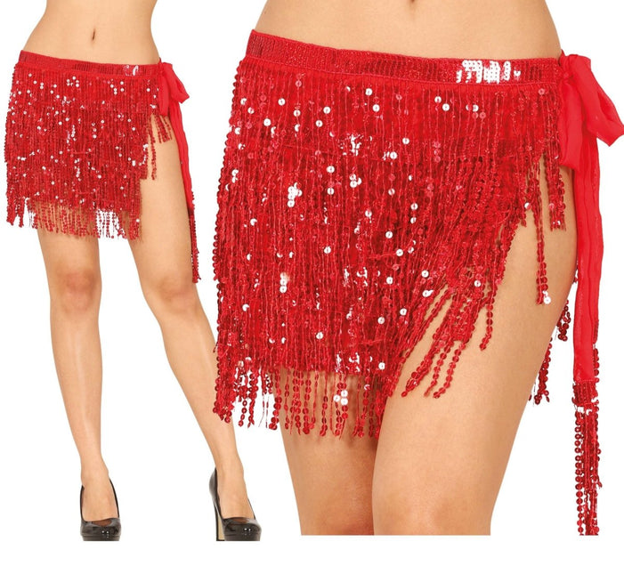 Rode Rok Pailletten - Partywinkel - 8434077272022