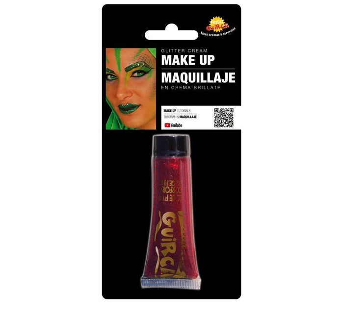 Rode Schmink Glitter 20ml - Partywinkel - 8434077154557