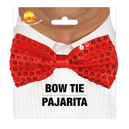 Rode Strik Glitter Paillet van Fiestas Guirca koop je bij Partywinkel