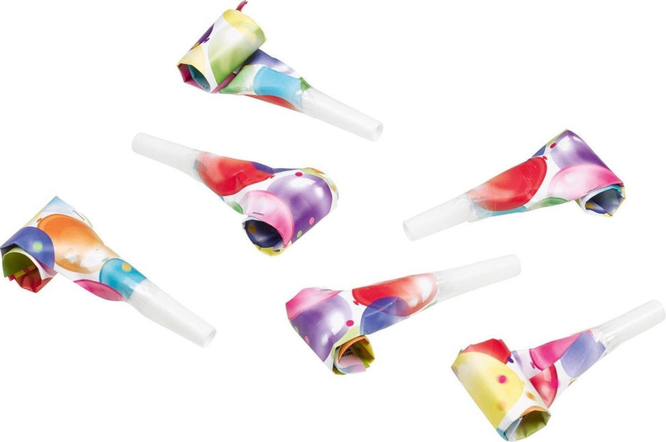 Roltongen Balloons Junior 30 Cm Papier Wit 8 Stuks van Riethmueller koop je bij Partywinkel