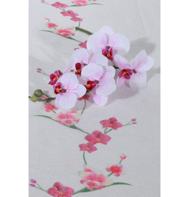 Floraler Tischläufer Orchideen 5m