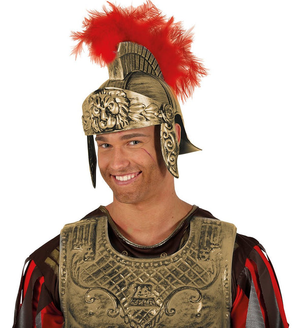 Romein Helm Rood Goud Heren van Fiestas Guirca koop je bij Partywinkel
