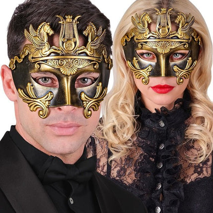 Romein Oogmasker Goud Zwart van Widmann koop je bij Partywinkel