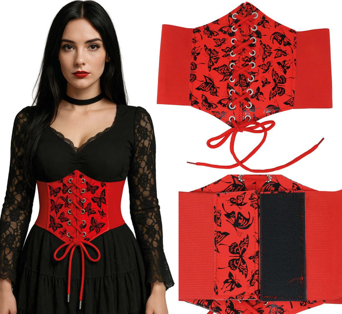 Rood Corset Dames Vlinders van Fiestas Guirca koop je bij Partywinkel