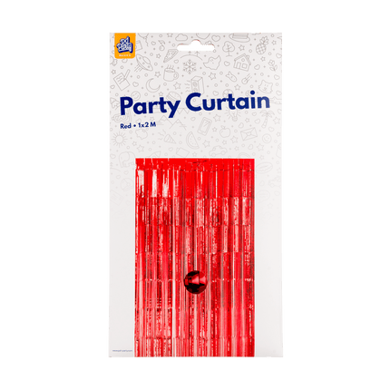 Rood Deurgordijn 2m - Partywinkel - 8716764236679