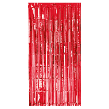 Rood Deurgordijn 2m - Partywinkel - 8716764236679